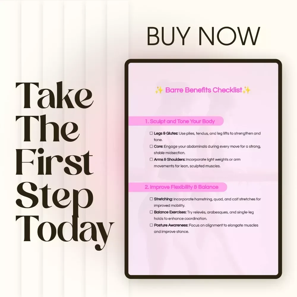 Barre Benefits Checklist | Digital Download PDF | Printable Fitness Guide for Sculpting, Toning, Flexibility, Balance & Endurance | Benefits of Barre Workout