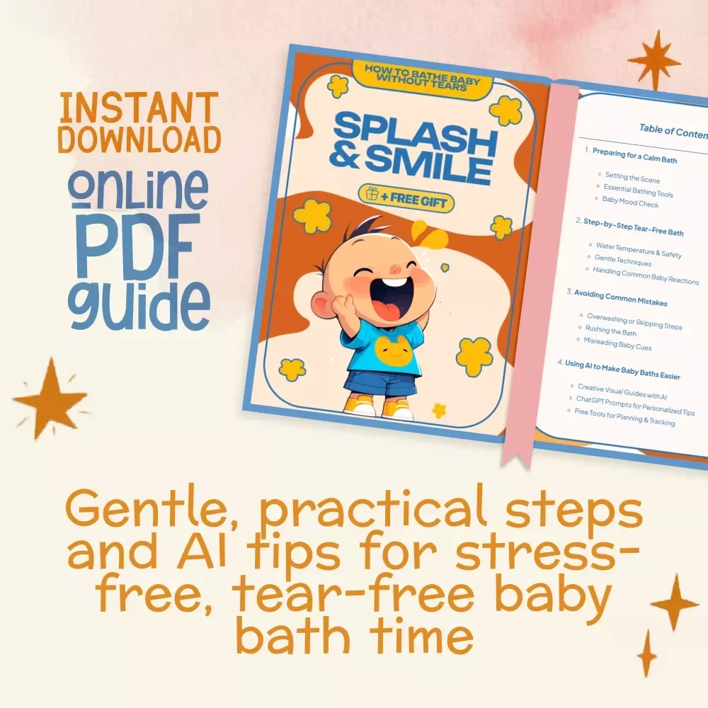 Splash & Smile – Baby Bath Guide | Step-by-Step Tips on How to Bathe Baby Without Tears