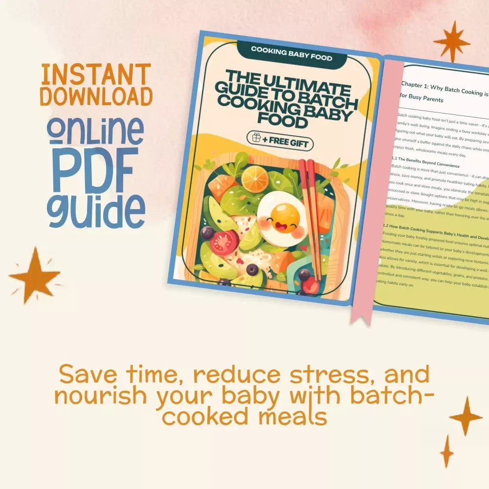 The Ultimate Guide to Batch Cooking Baby Food | Best Way to Batch Cook Baby Food for Busy Parents | Baby Food Prep Digital Download