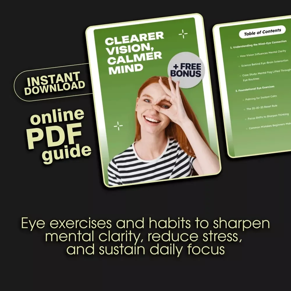 Clearer Vision, Calmer Mind | Eye Exercises for Mental Clarity Digital Guide | Focus, Relaxation & Daily Habits
