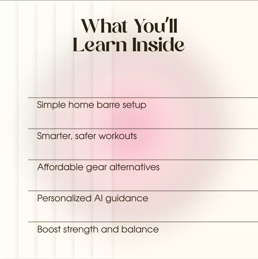 Barre Gear Checklist | Barre Workout Equipment Essentials | Digital Download PDF for At-Home Barre Studio Setup