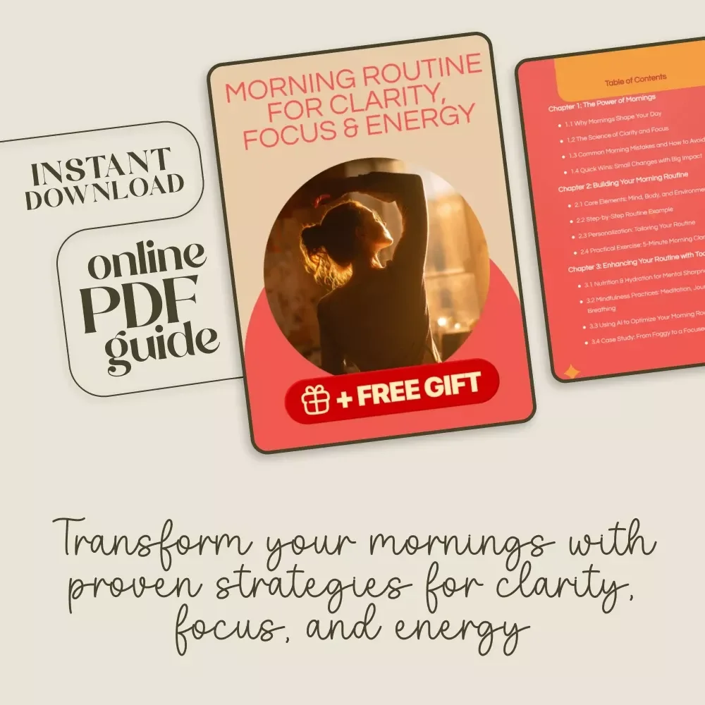 Morning Routine for Clarity, Focus & Energy Guide | Digital Download to Boost Your Productivity