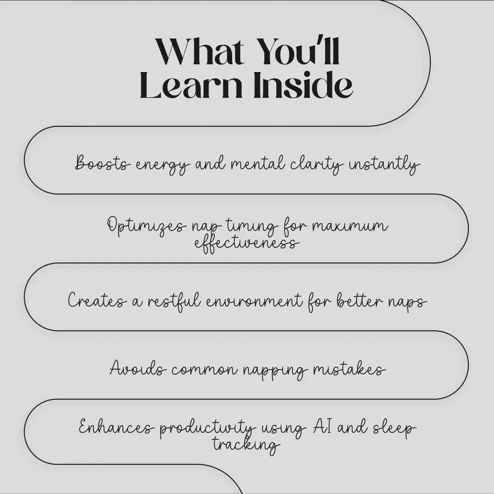 Recharge in Minutes: The Ultimate Guide to Power Naps for Maximum Energy – eBook for Boosting Focus and Rest