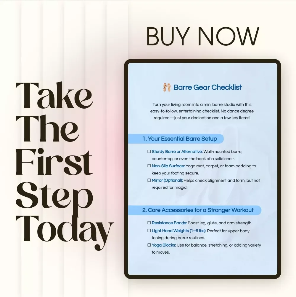 Barre Gear Checklist | Barre Workout Equipment Essentials | Digital Download PDF for At-Home Barre Studio Setup