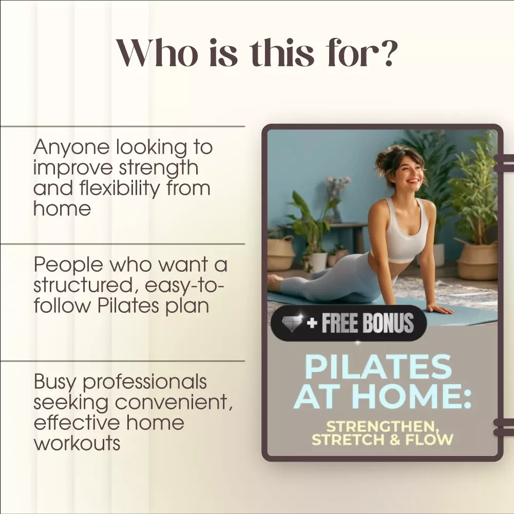 Pilates at Home: Strengthen, Stretch & Flow eBook - Complete Guide to Home Pilates Workouts