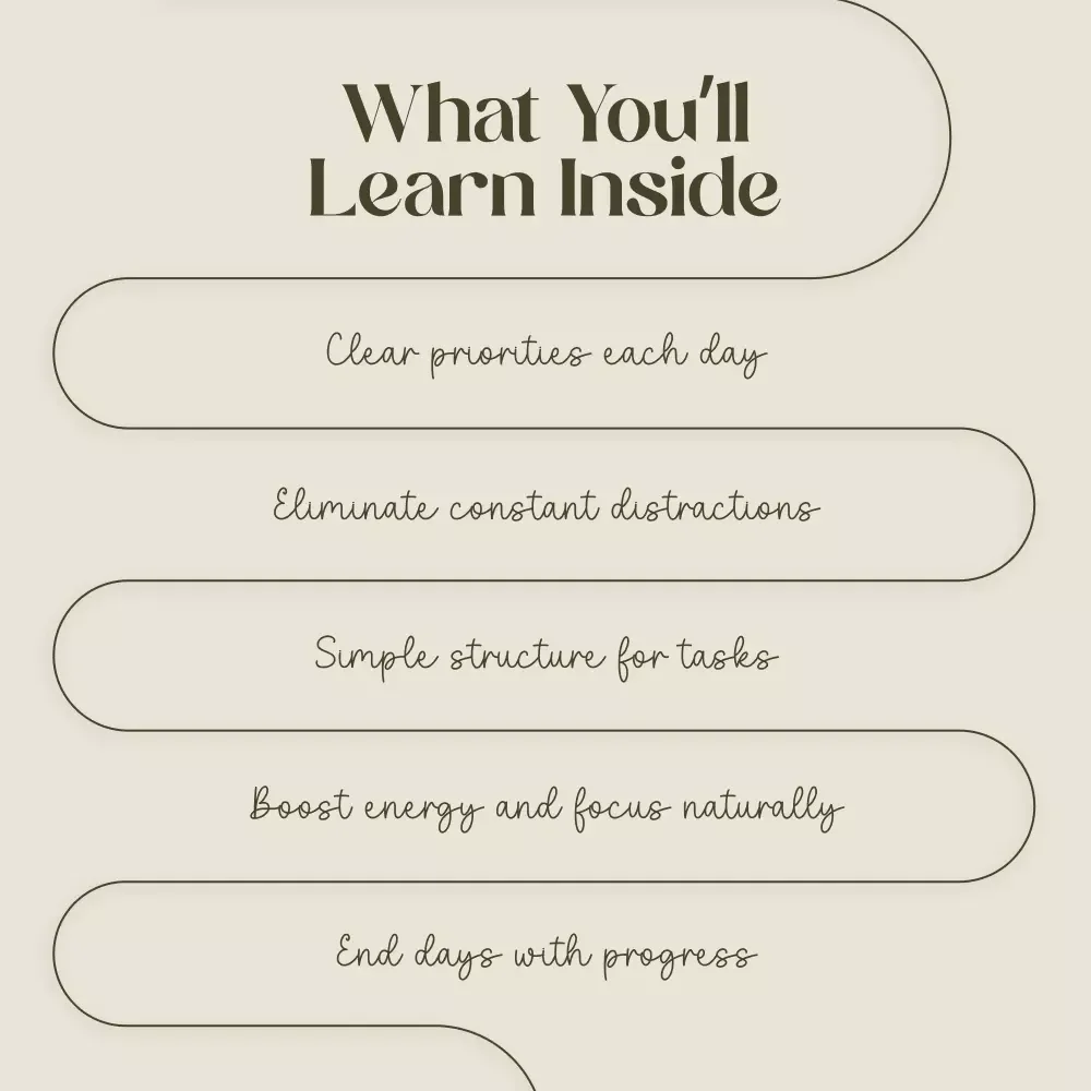 Laser Focus Playbook – Printable Productivity Checklist for How to Stay Focused and Avoid Distractions