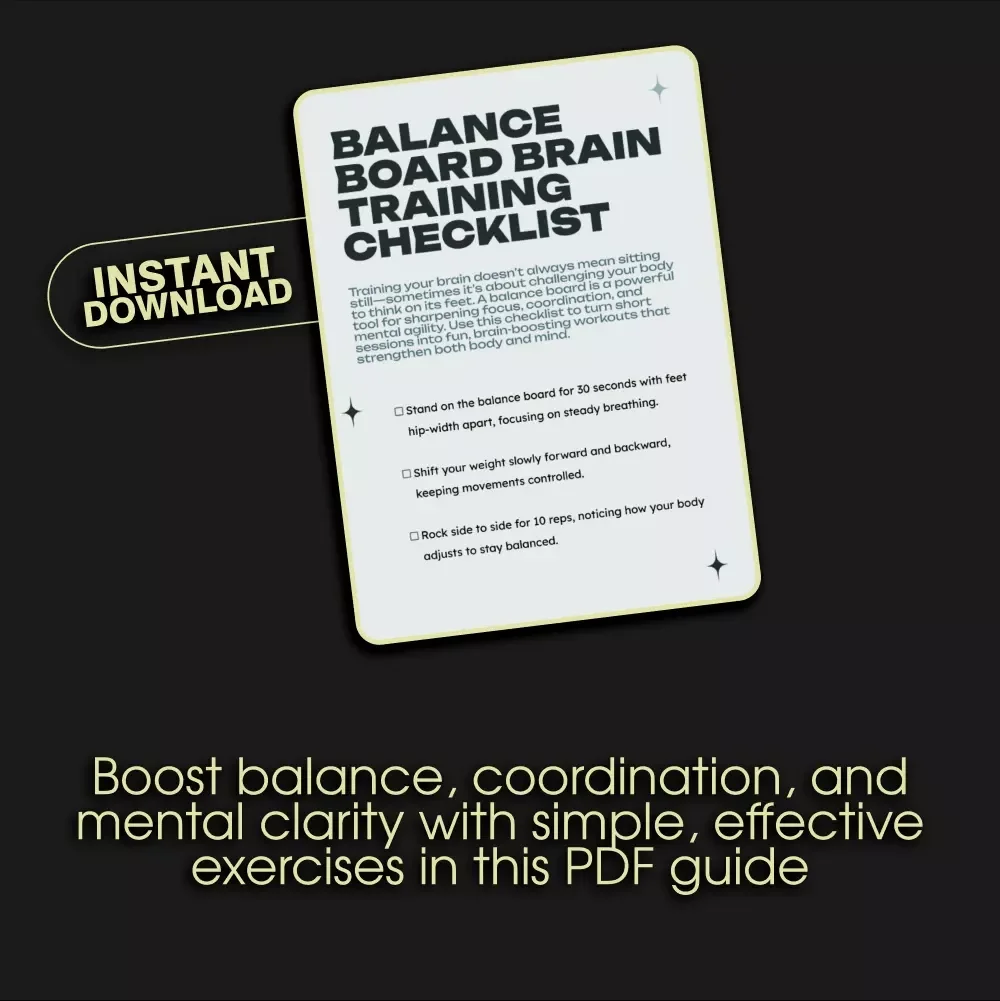 Balance Board Brain Training Checklist - Boost Focus, Stability, and Coordination