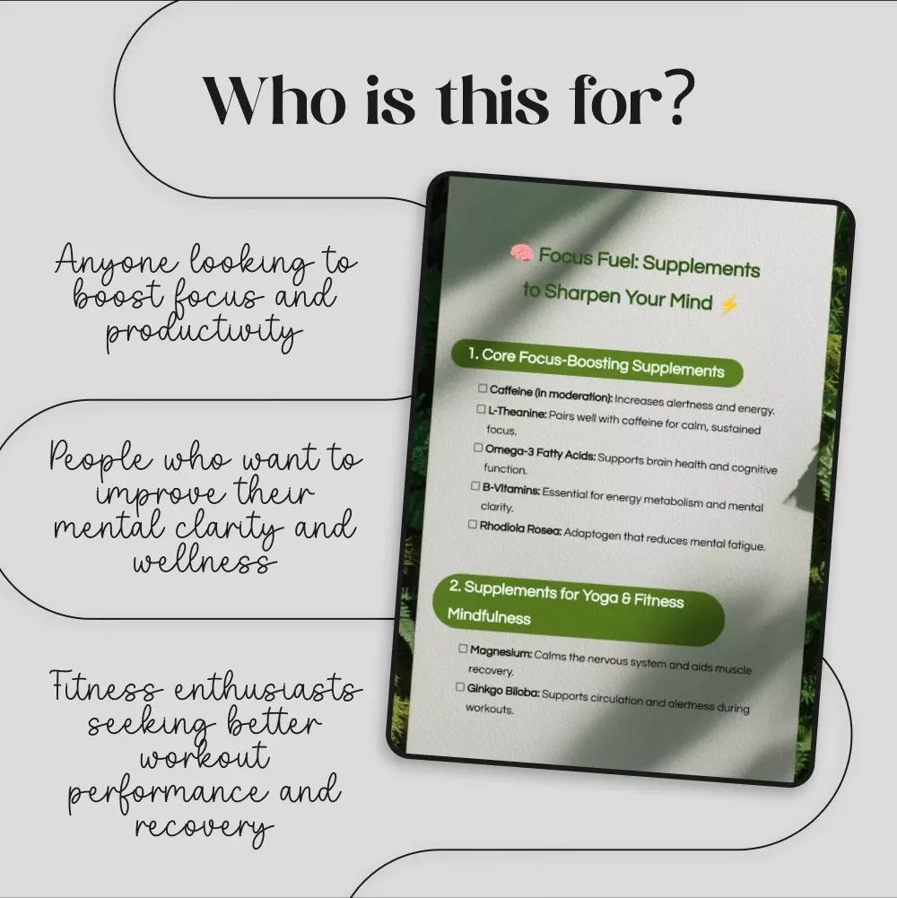 Focus Fuel: Supplements to Sharpen Your Mind – Enhance Focus, Clarity, and Performance with These Essential Supplements