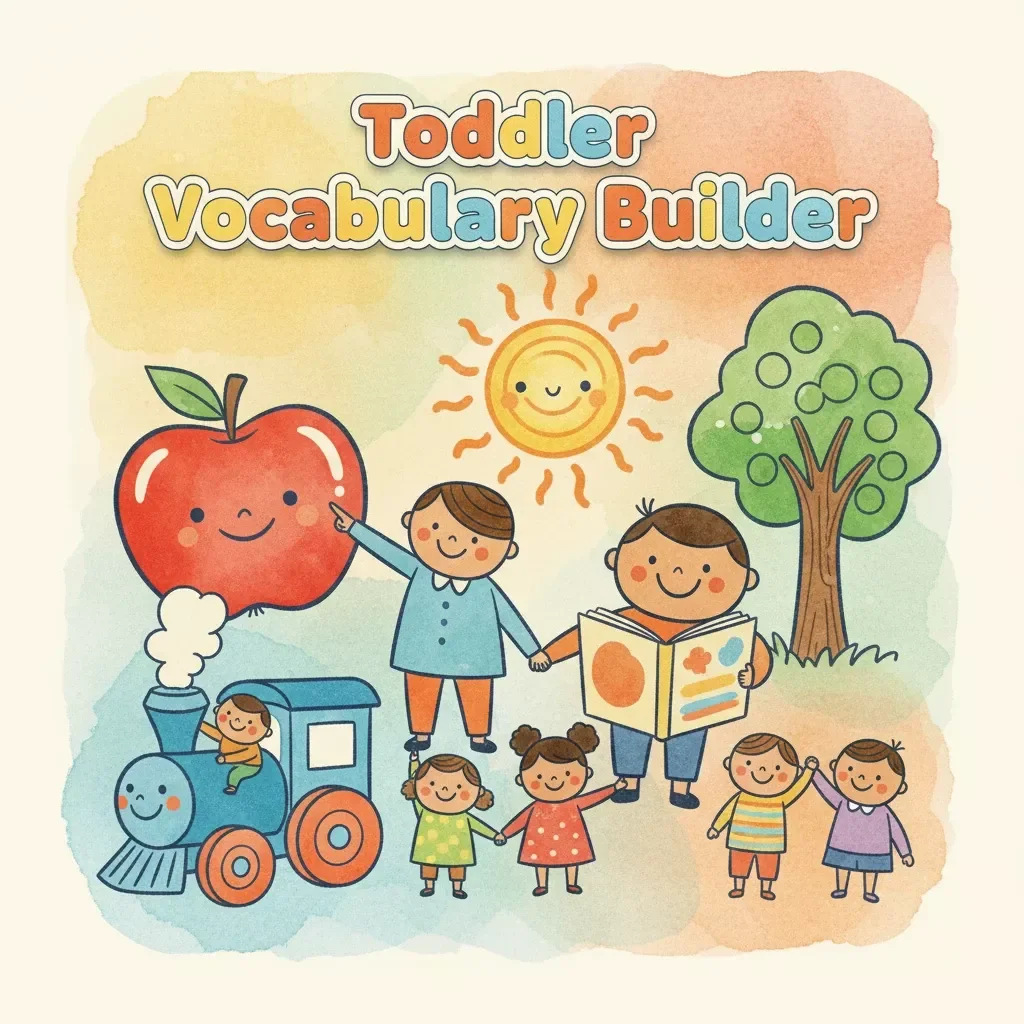 Toddler Vocabulary Builder Checklist | Printable Speech Development Guide | How to Build Toddler Vocabulary Naturally | Early Language Skills for Parents & Caregivers