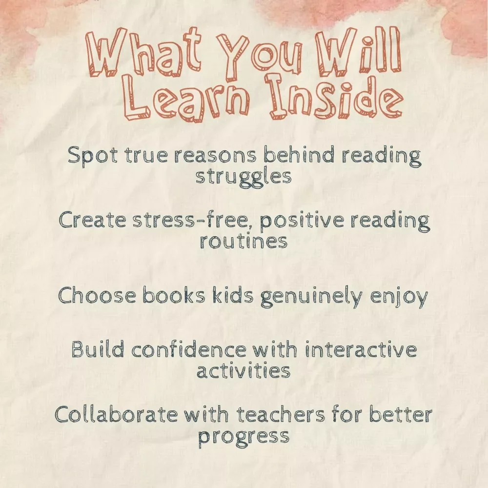 What to Do When Your Child Hates Reading | Parenting Ebook Guide for Struggling Readers