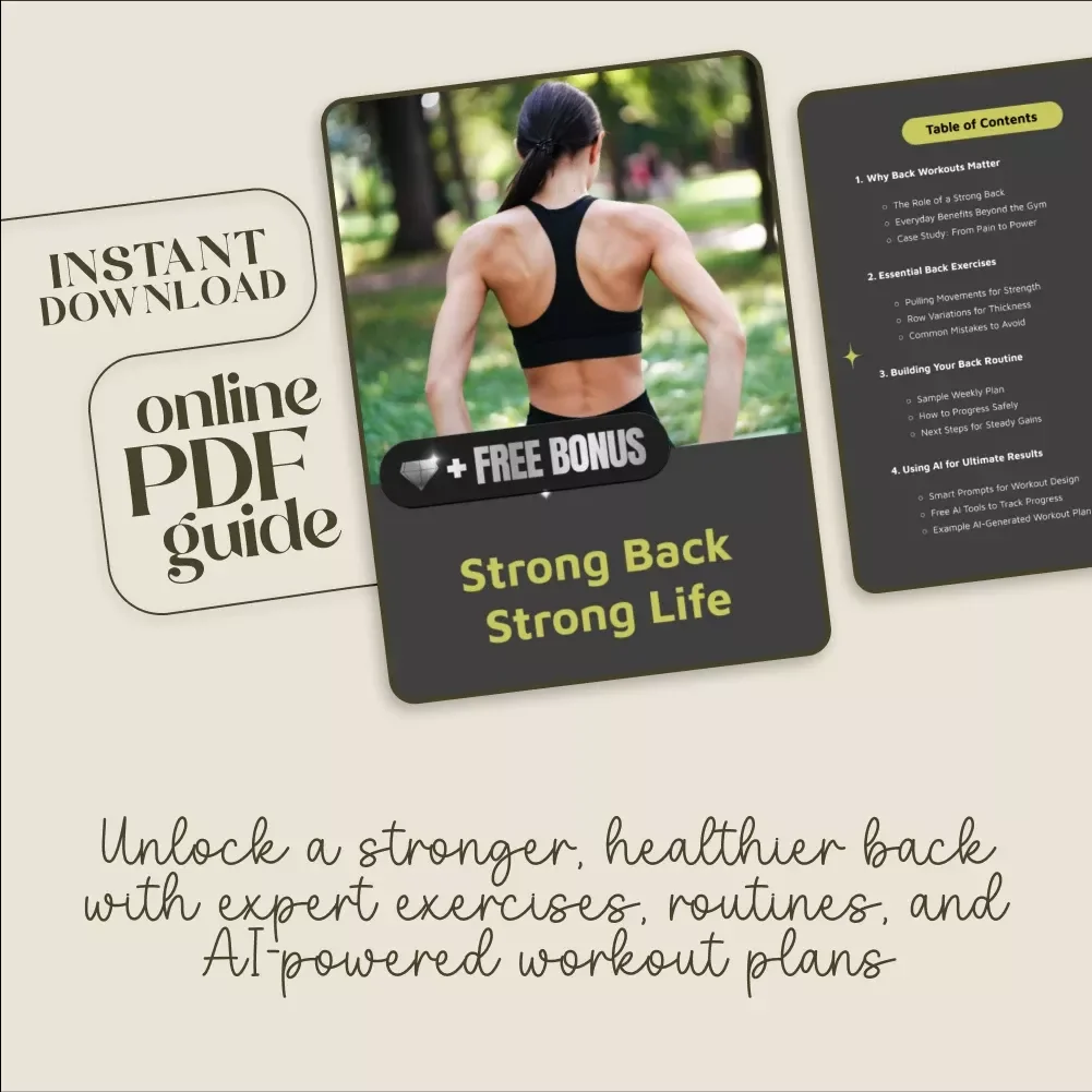 Strong Back Strong Life: The Ultimate Digital Guide for Building a Strong, Healthy Back | eBook, Checklist & Workout Plan