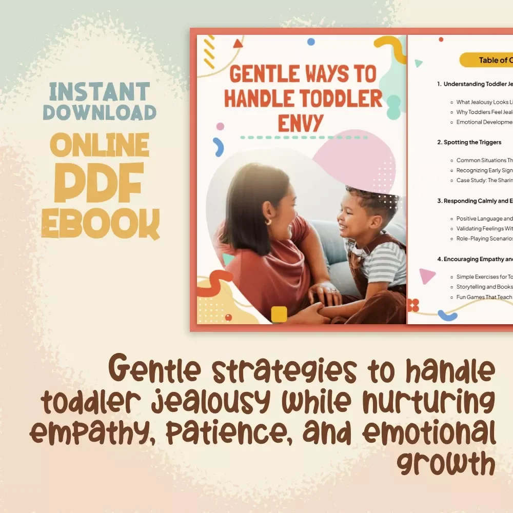 Gentle Ways to Handle Toddler Envy | Parenting Ebook for Calm, Positive Solutions | Best Way to Handle Toddler Jealousy