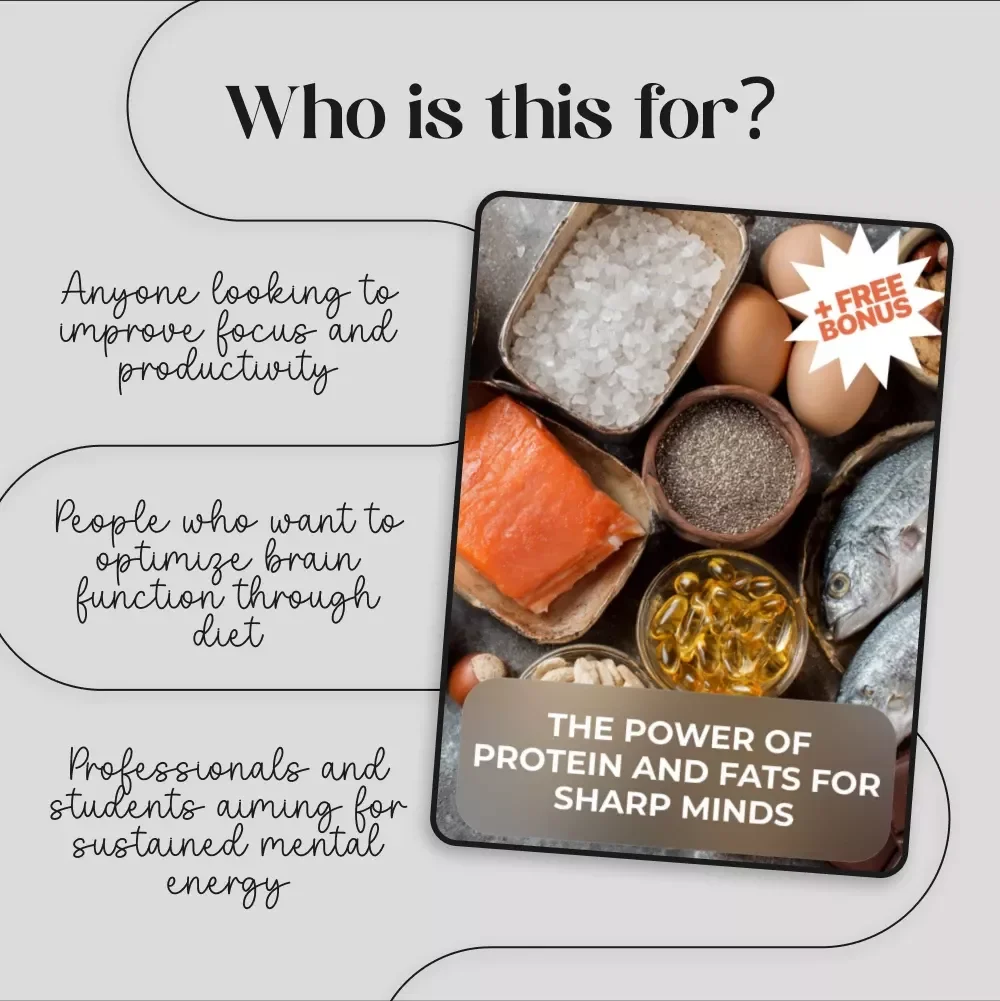 The Power of Protein and Fats for Sharp Minds - eBook Guide to Boost Focus and Brain Function