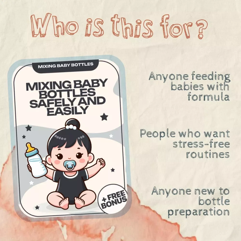 Mixing Baby Bottles Safely and Easily | Step-by-Step Formula Mixing eBook for New Parents | How to Mix Formula Bottles Correctly Guide
