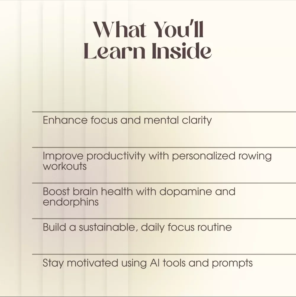 Boost Your Attention One Stroke at a Time - Rowing eBook for Focus & Mental Clarity