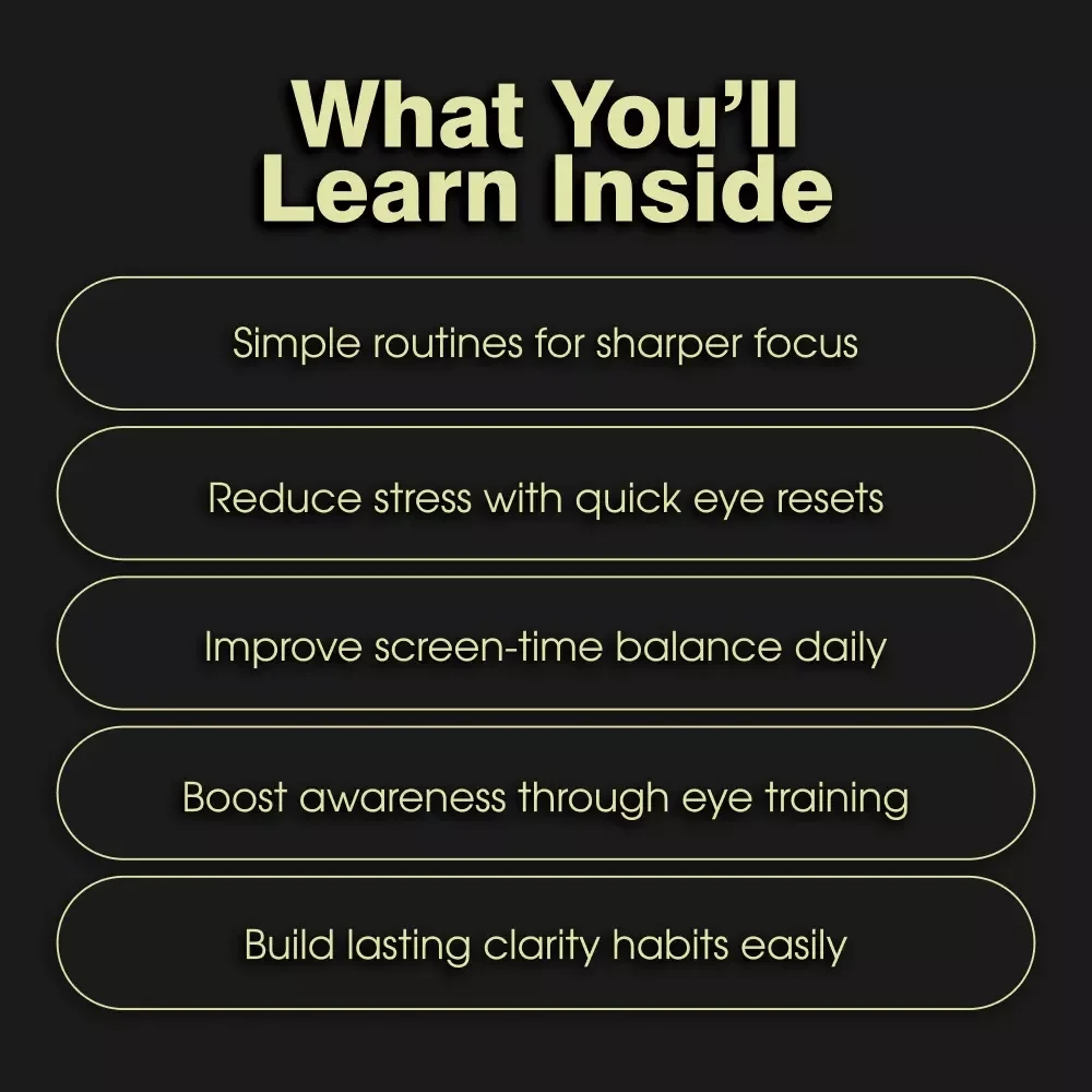 Clearer Vision, Calmer Mind | Eye Exercises for Mental Clarity Digital Guide | Focus, Relaxation & Daily Habits