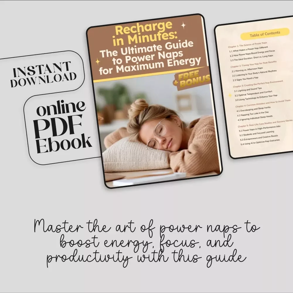Recharge in Minutes: The Ultimate Guide to Power Naps for Maximum Energy – eBook for Boosting Focus and Rest
