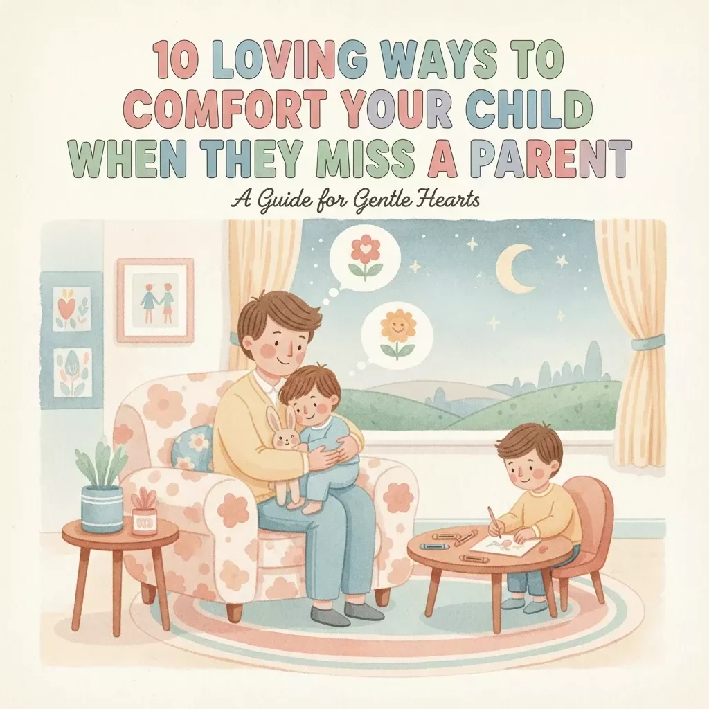 10 Loving Ways to Comfort Your Child When They Miss a Parent | Gentle Parenting Checklist | What to Do When Child Misses a Parent | Printable Digital Download