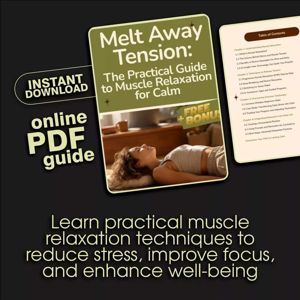 Melt Away Tension: The Practical Guide to Muscle Relaxation for Calm - Digital Download for Stress Relief and Relaxation Techniques