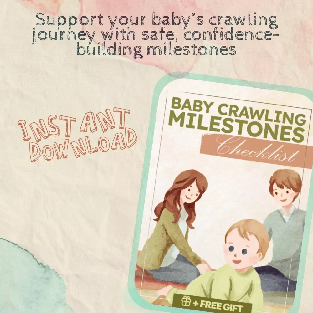 Baby Crawling Milestones Checklist | Printable Development Guide for Parents | When Should Baby Start Crawling | Baby Growth & Tummy Time Tracker