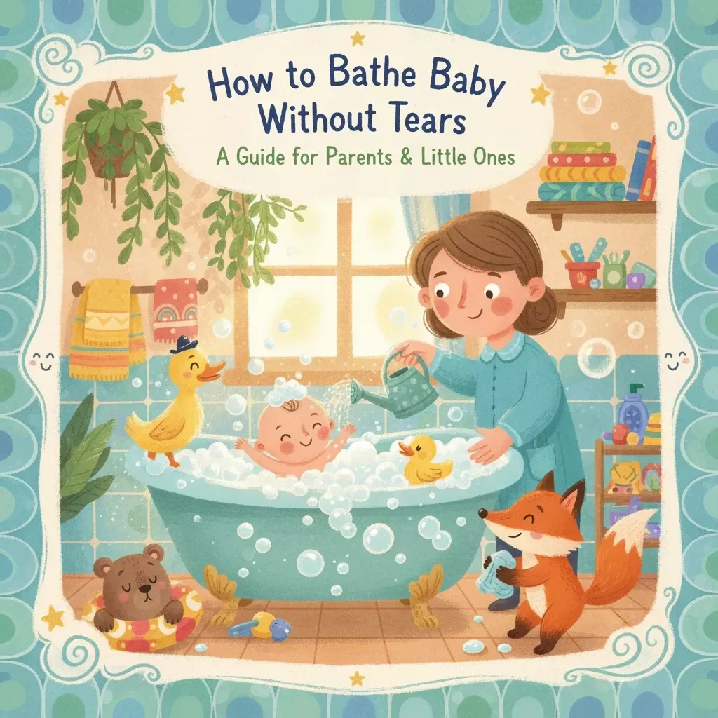 Splash & Smile – Baby Bath Guide | Step-by-Step Tips on How to Bathe Baby Without Tears