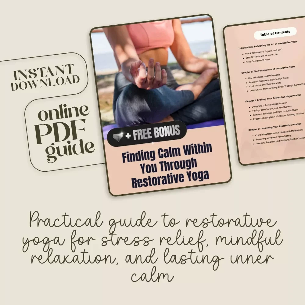 Finding Calm Within You Through Restorative Yoga | Restorative Yoga Digital Guide for Stress Relief, Mindfulness & Gentle Healing