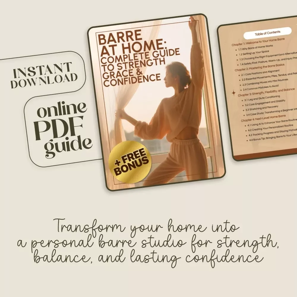 Barre at Home: Complete Guide to Strength, Grace & Confidence | Ballet Barre for Home Digital Download Workout Guide