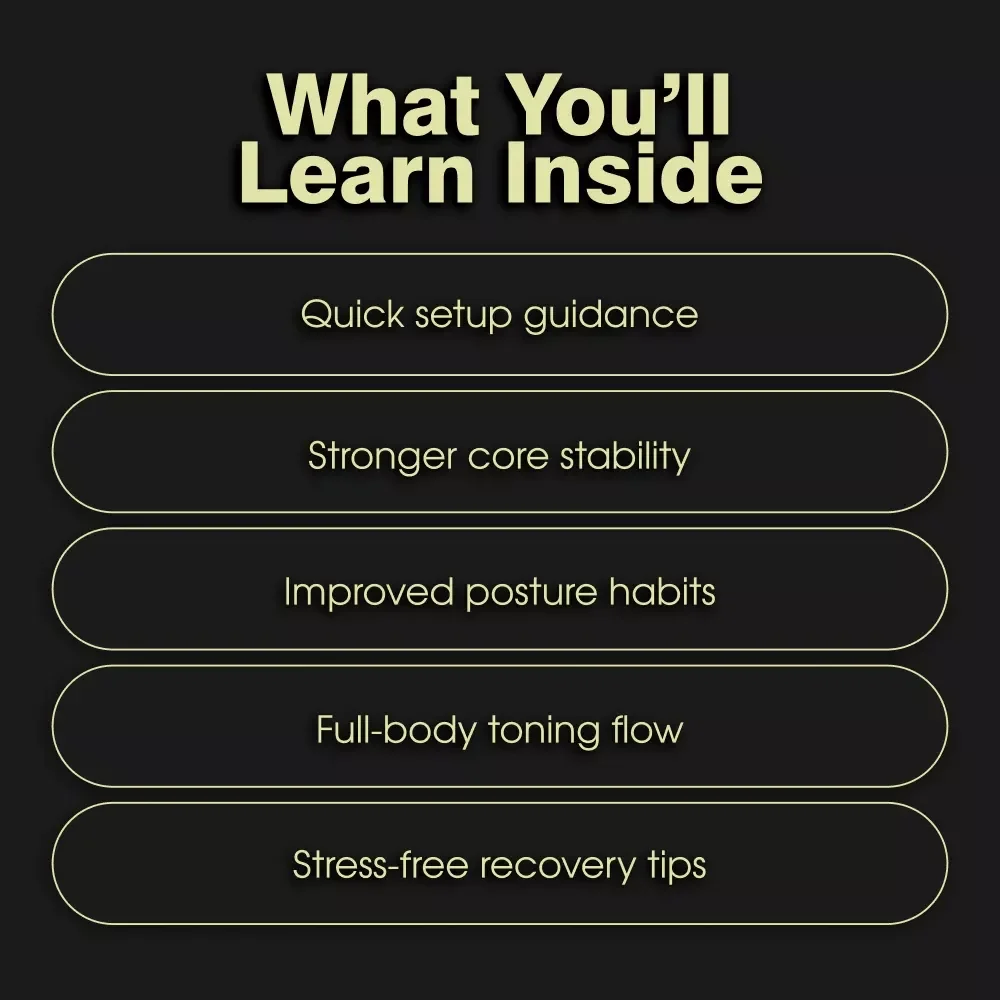 Pilates Reformer Power Checklist | Digital Download Pilates Reformer Workout Guide for Core Strength, Flexibility & Posture
