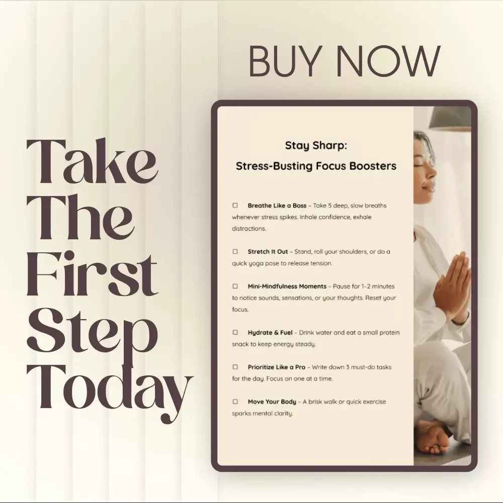Stay Sharp: Stress-Busting Focus Boosters - A Digital Guide for Ultimate Productivity and Stress Relief