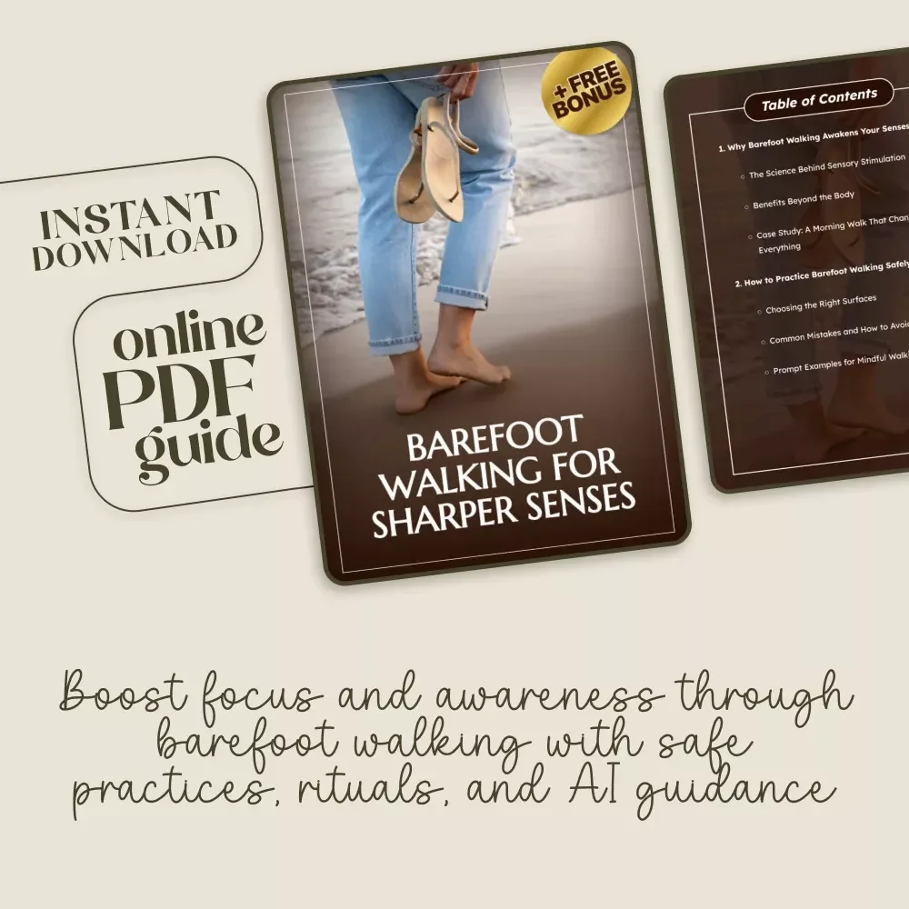 Barefoot Walking for Sharper Senses | Mindful Walking Guide with Daily Rituals, Safe Practices & AI Support