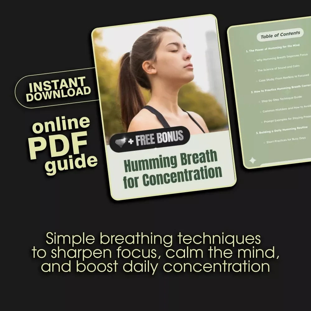 Humming Breath for Concentration | Digital Guide for Focus, Calm, and Daily Practice