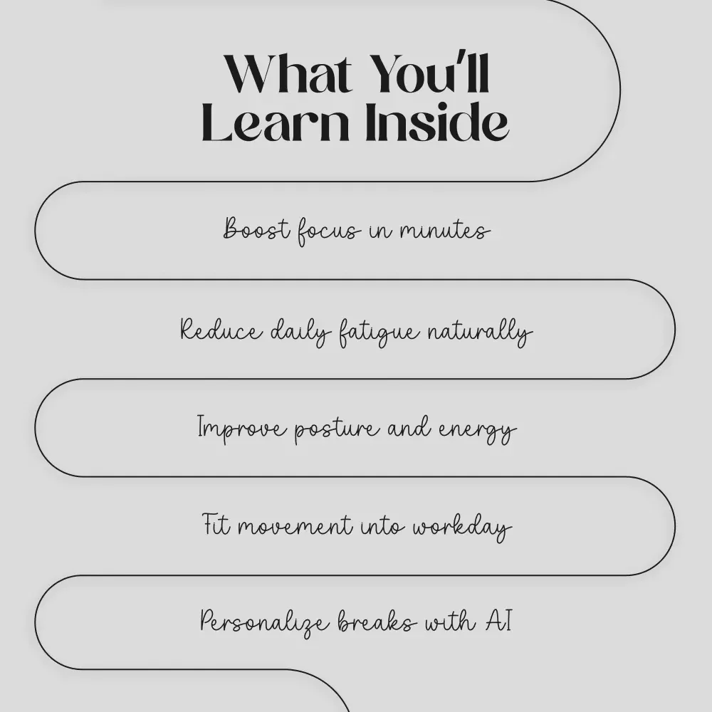 Active Breaks to Beat Fatigue | Digital Guide for Quick Energy, Focus & Productivity | Active Breaks to Fight Fatigue Strategies