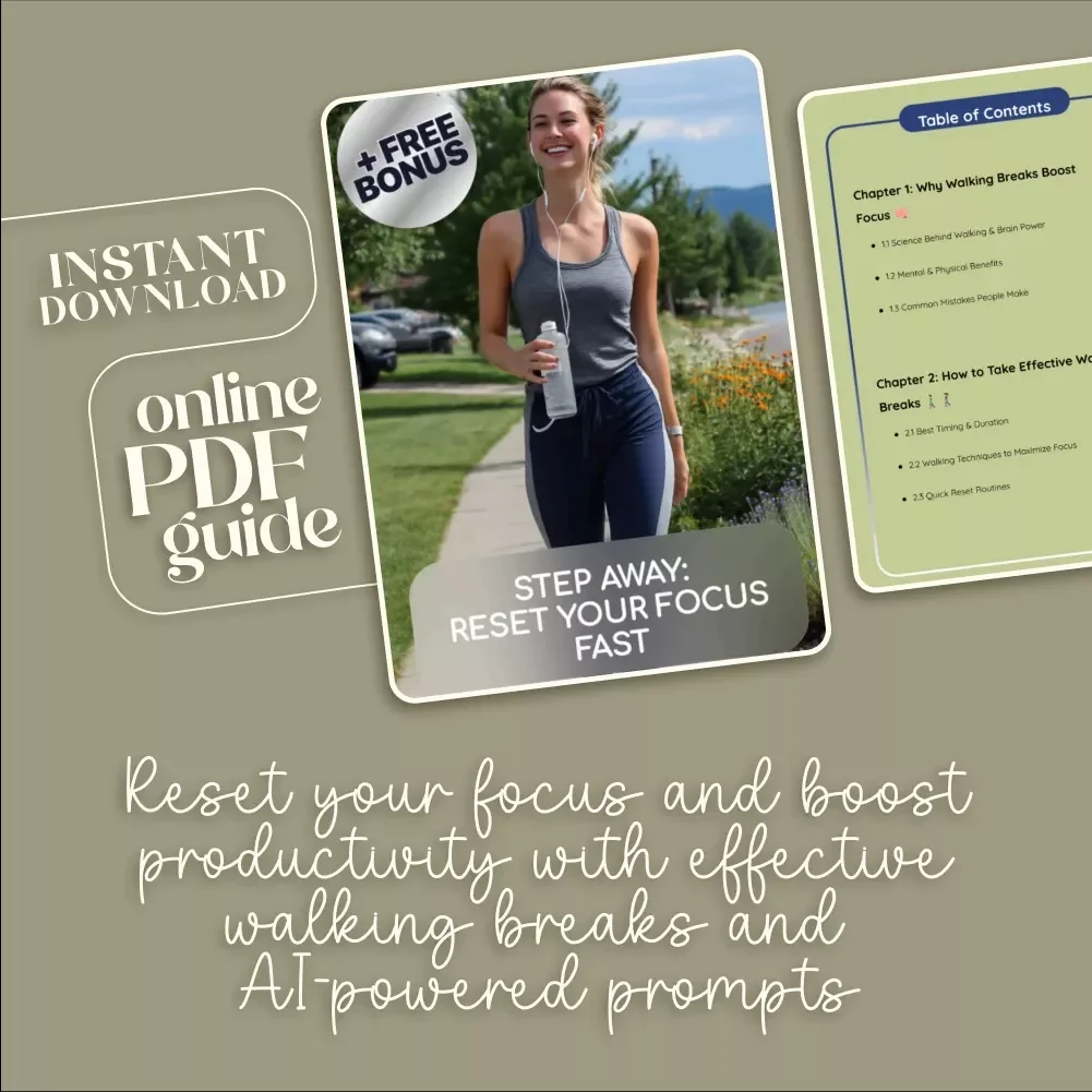Step Away: Reset Your Focus Fast - A Guide to Boosting Productivity with Walking Breaks