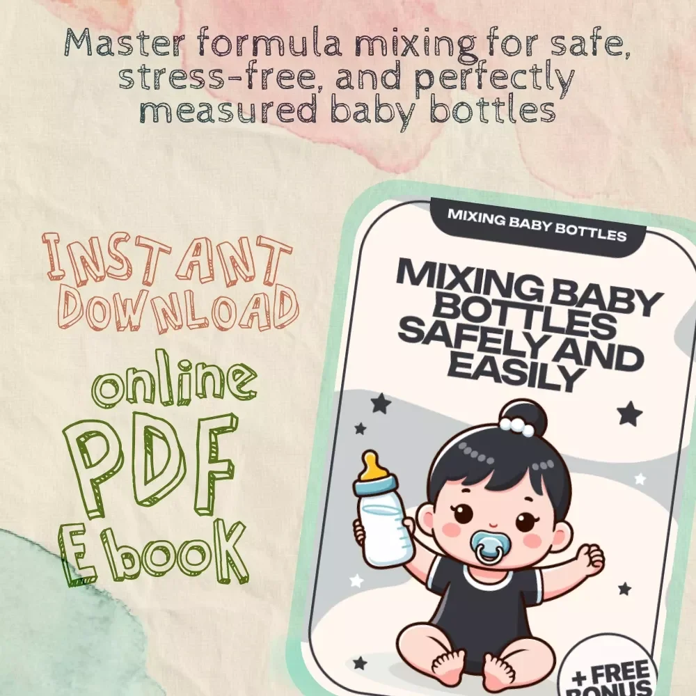 Mixing Baby Bottles Safely and Easily | Step-by-Step Formula Mixing eBook for New Parents | How to Mix Formula Bottles Correctly Guide