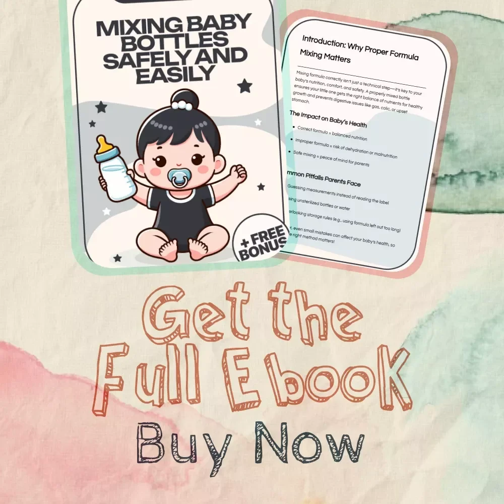Mixing Baby Bottles Safely and Easily | Step-by-Step Formula Mixing eBook for New Parents | How to Mix Formula Bottles Correctly Guide