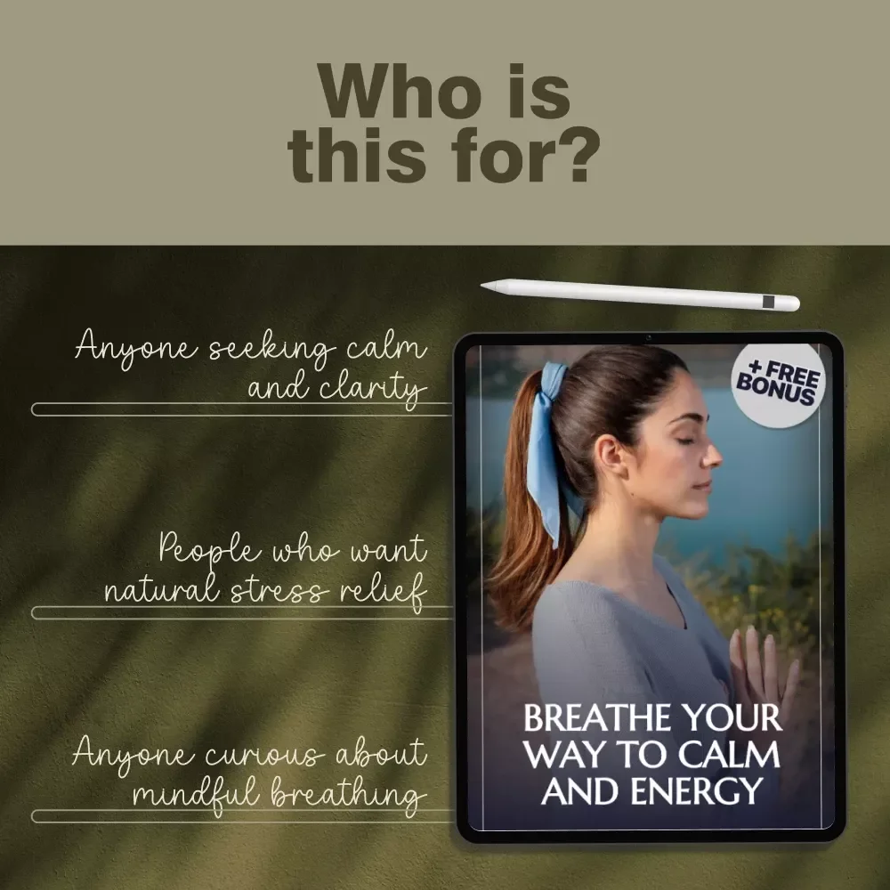 Breathe Your Way to Calm and Energy | Yoga Breathing Exercises Guide for Relaxation, Focus & Vitality | Digital Download eBook for Stress Relief, Mindfulness, and Daily Wellness Routine