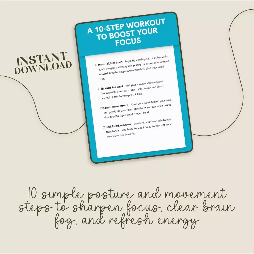 A 10-Step Workout to Boost Your Focus | Posture Workouts for Concentration Checklist