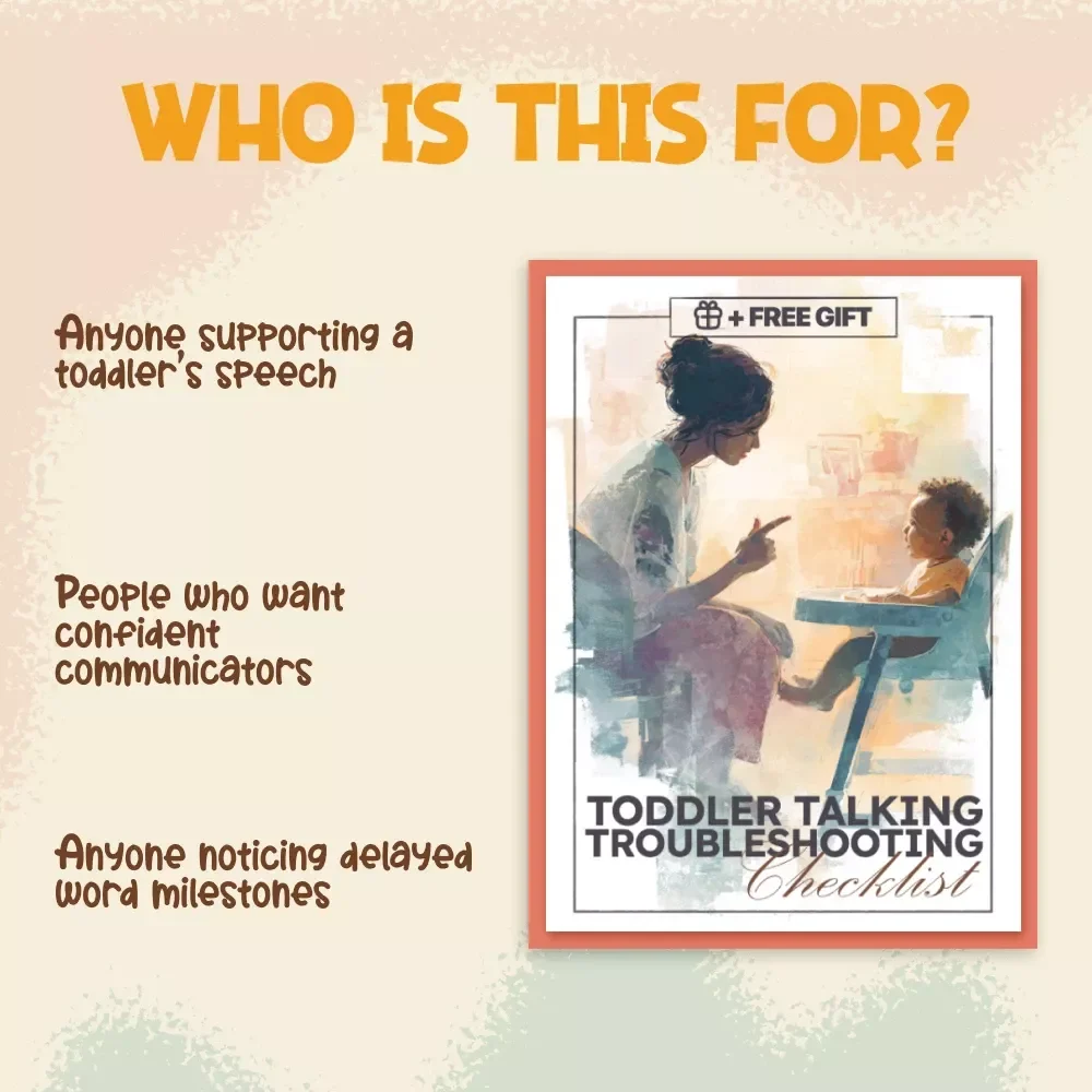 Toddler Talking Troubleshooting Checklist | Speech Delay Support Guide for Parents | Why Is My Toddler Not Talking Yet | Early Language Development Printable