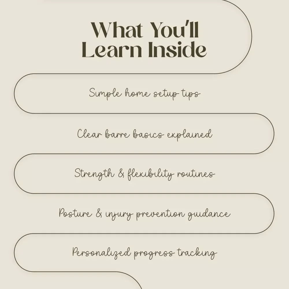 Barre at Home: Complete Guide to Strength, Grace & Confidence | Ballet Barre for Home Digital Download Workout Guide