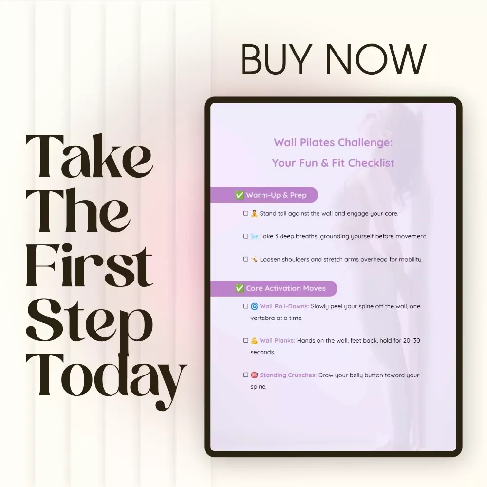 Wall Pilates Challenge: Your Fun & Fit Checklist | Digital Download Pilates Workout Guide, Home Fitness, Core Strength & Flexibility