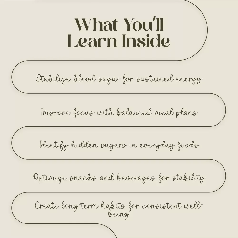 Steady Energy: Avoiding Sugar Spikes and Staying Focused - eBook for Steady Energy, Focus, and Balanced Blood Sugar