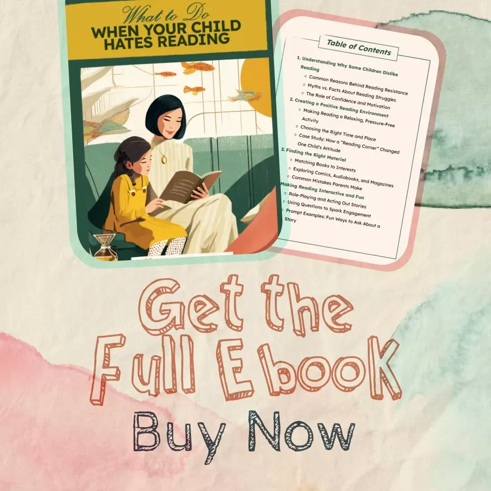 What to Do When Your Child Hates Reading | Parenting Ebook Guide for Struggling Readers