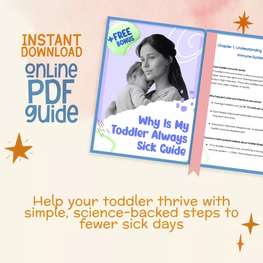 Why Is My Toddler Always Sick Guide | Digital Parenting Resource for Understanding Toddler Immunity, Reducing Illness, and Building Healthy Habits | Printable PDF Download
