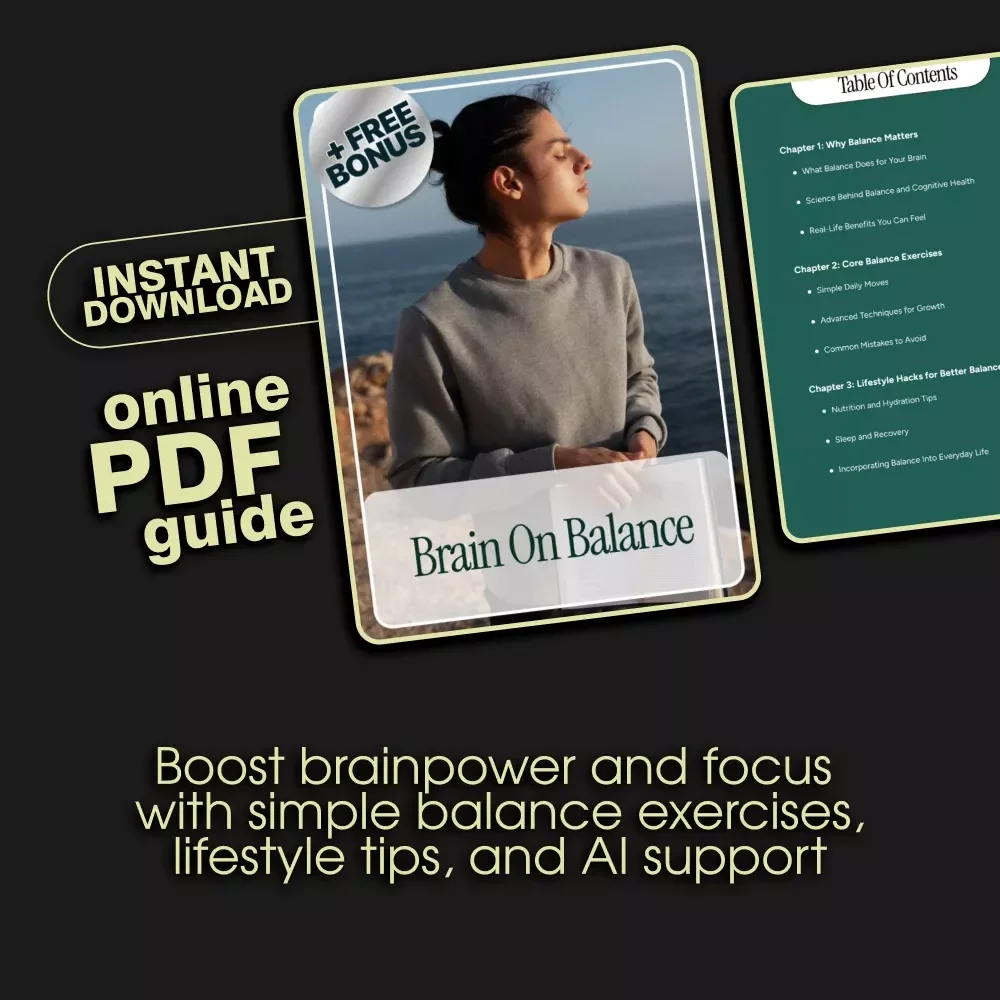 Brain on Balance | Guide for Balance Training for Brain Health, Exercises, Lifestyle Hacks & AI Tools