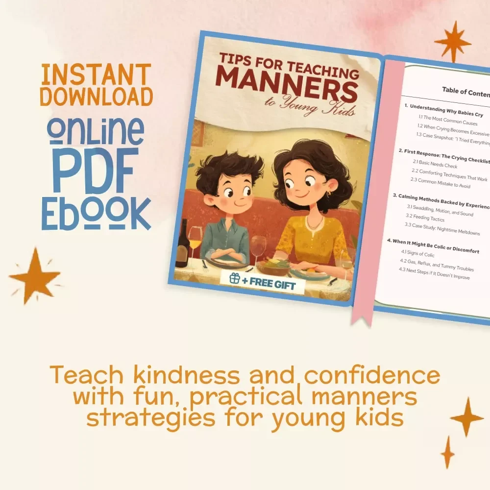 Tips for Teaching Manners to Young Kids | Positive Parenting eBook | Printable Digital Download | Gentle Parenting Guide for Respect & Empathy | Social Skills Resource for Toddlers & Preschoolers