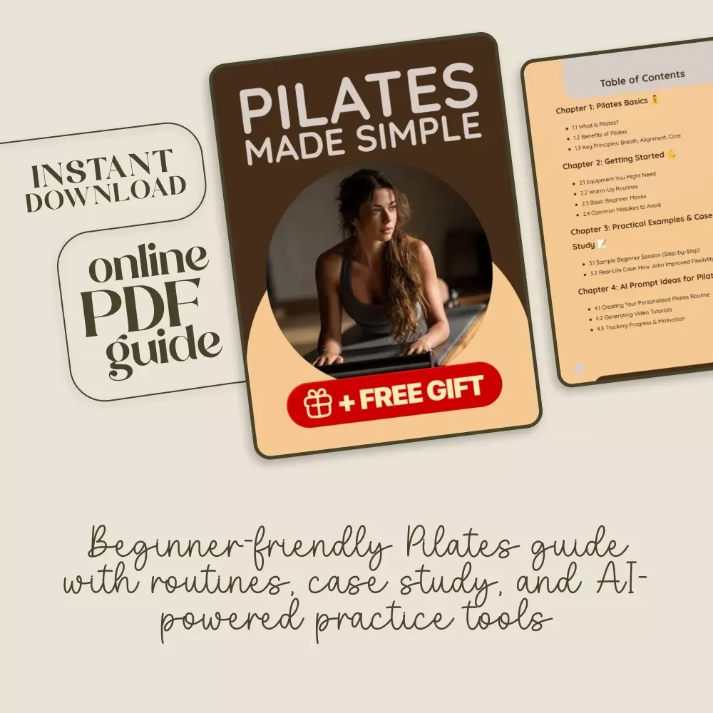 Pilates Made Simple | Beginner-Friendly Guide to Pilates for Beginners with Basics, Routines & AI Prompts