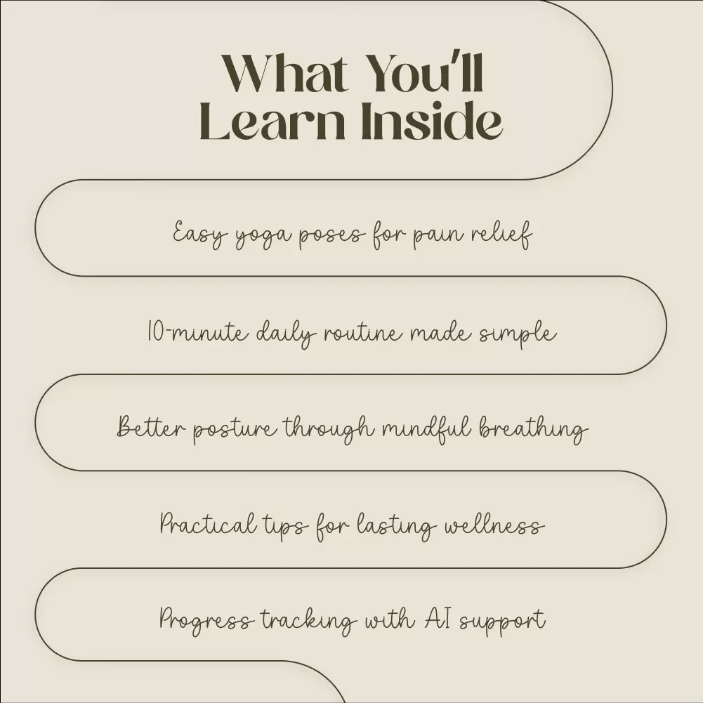 Breathe Into Relief: A Simple Yoga Guide for Lower Back Pain | Digital Download eBook for Back Pain Relief, Yoga for Beginners, Gentle Poses, Wellness Checklist