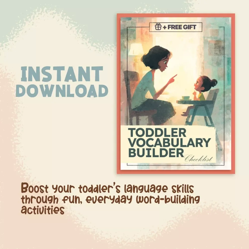 Toddler Vocabulary Builder Checklist | Printable Speech Development Guide | How to Build Toddler Vocabulary Naturally | Early Language Skills for Parents & Caregivers