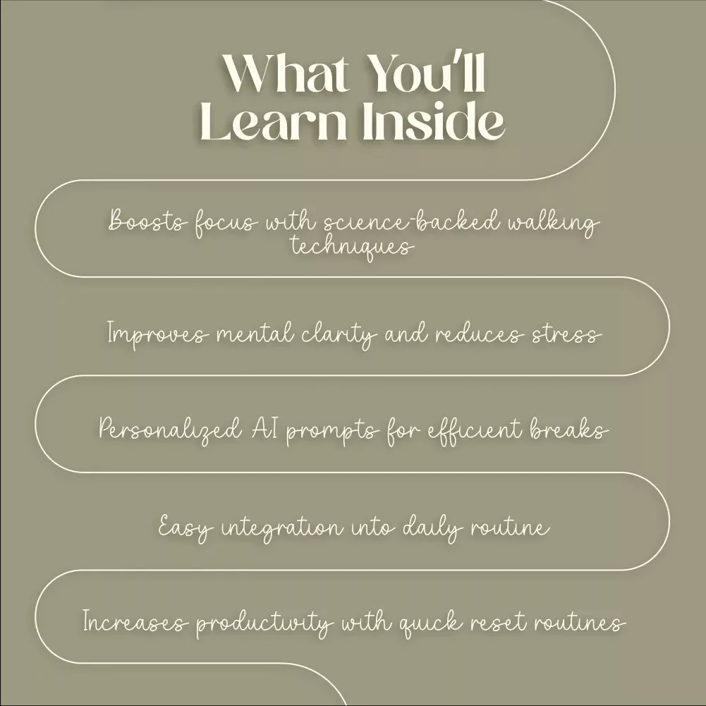 Step Away: Reset Your Focus Fast - A Guide to Boosting Productivity with Walking Breaks