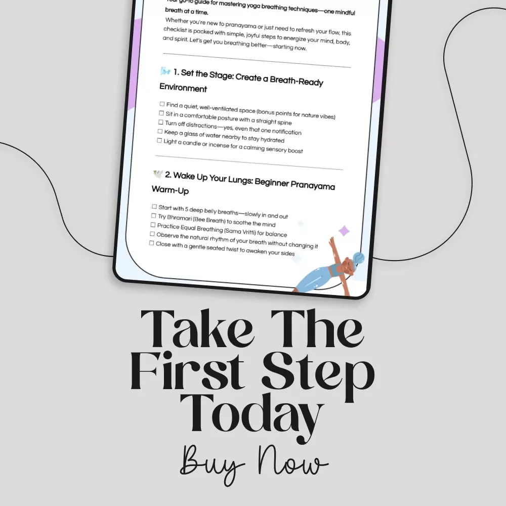 The Pranayama Power Checklist | Digital Yoga Pranayama Practices Guide for Better Breathing, Focus & Calm